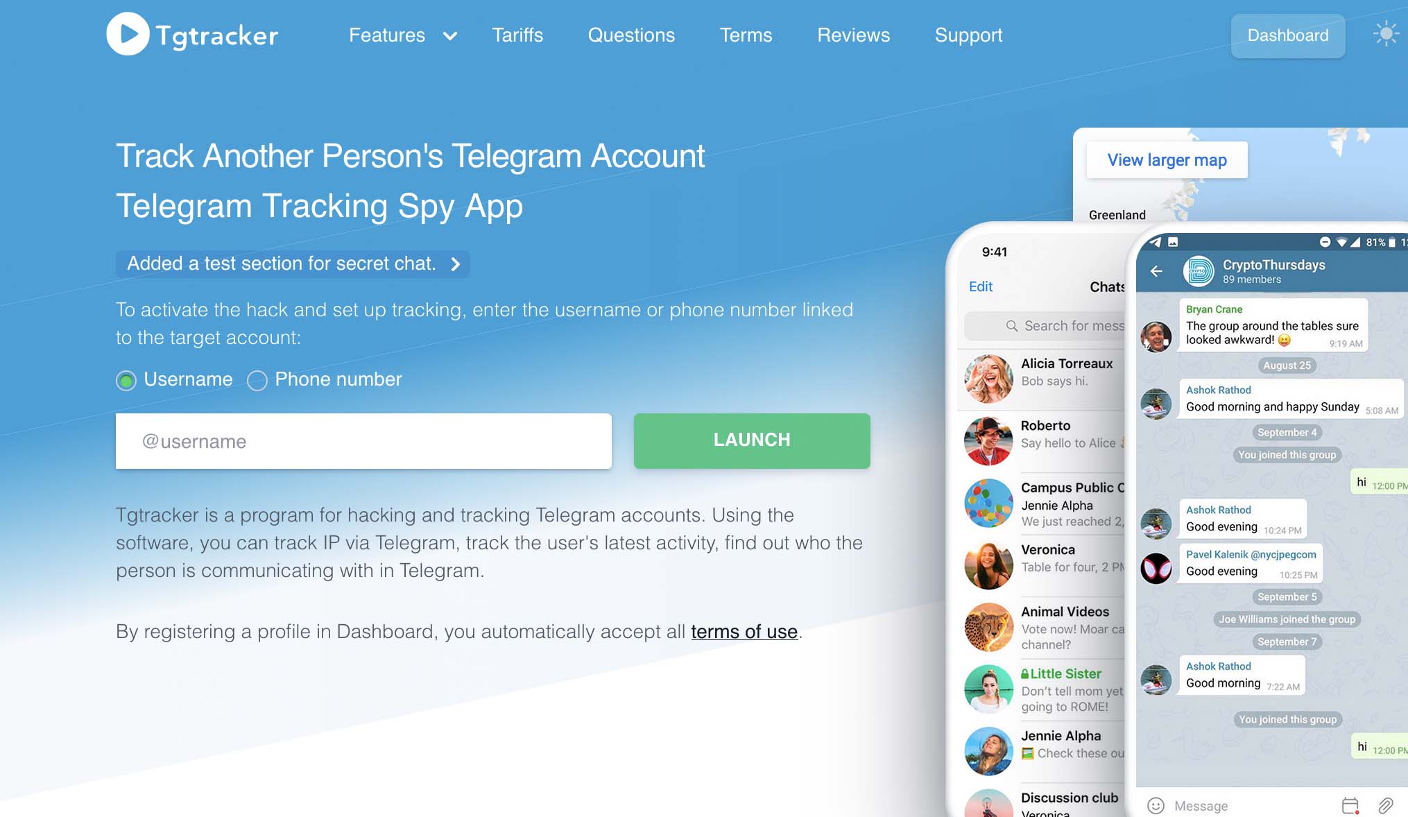 Interceptar y espiar un chat secreto de Telegram con Tgtracker
